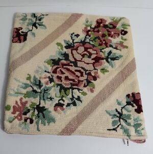 Floral Needlepoint Cushion Cover